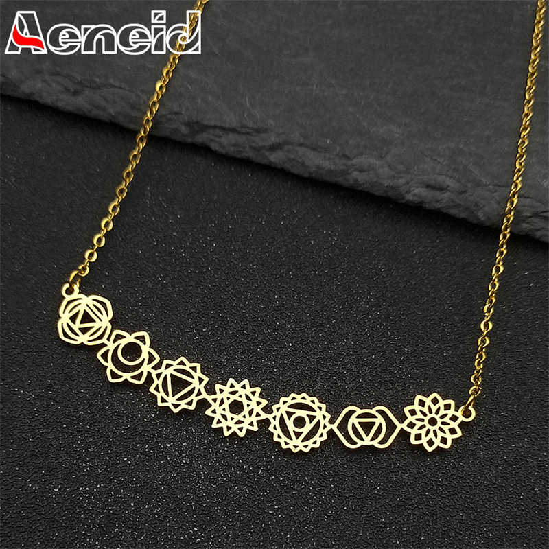 Ethnic Day Fashion Show - Yoga 7 Chakra Birth Flower Pendant