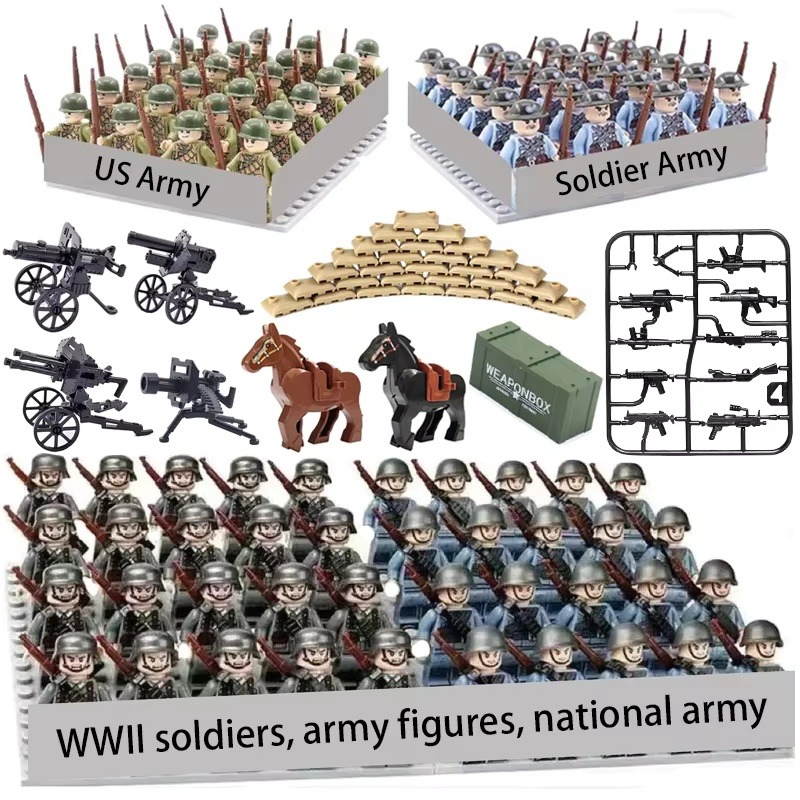 Ethnic Fashion World - Military building blocks,mini dolls for soldiers