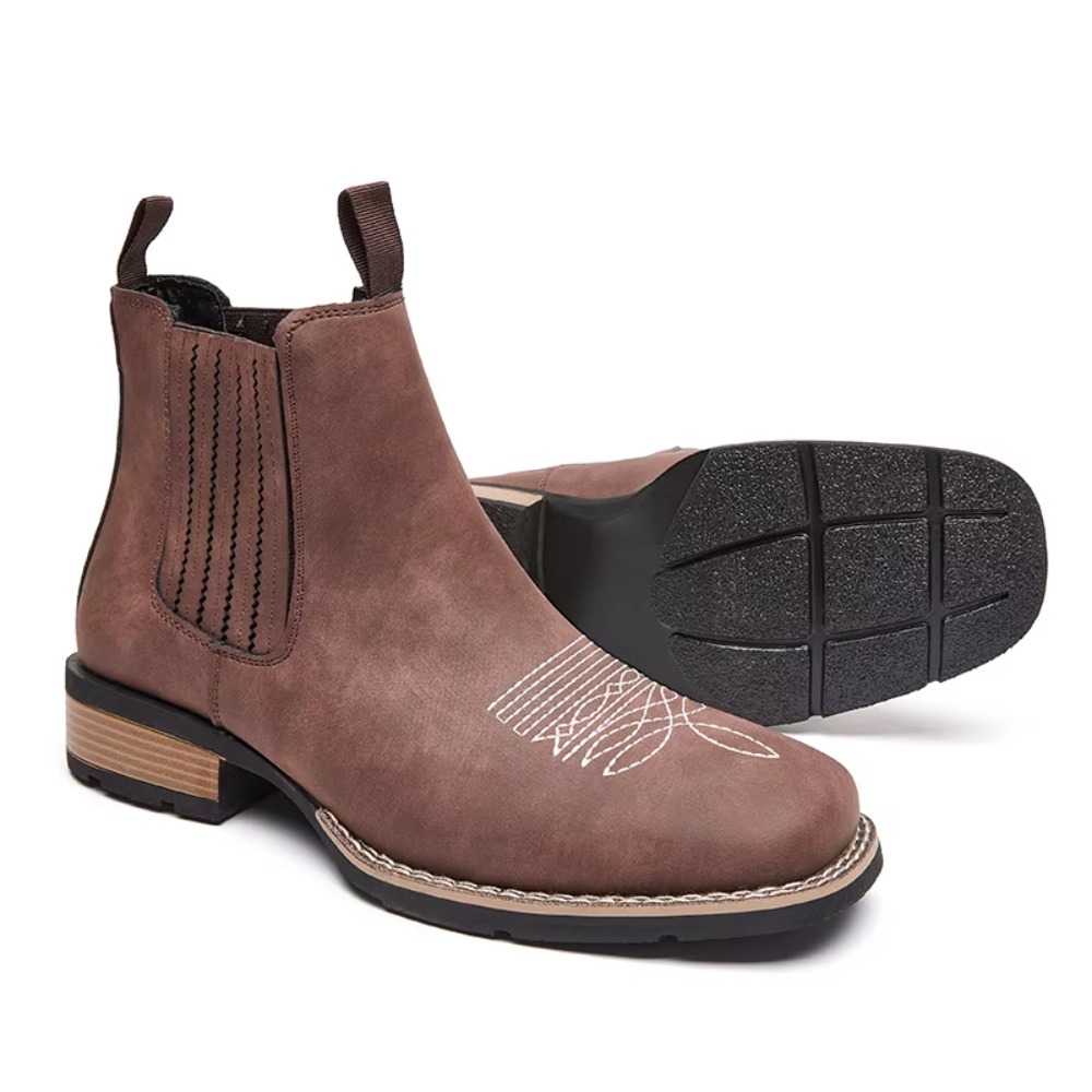 Men's Wide Toe Cowboy Boots Sl - Ethnic Fashion Style ulasan dan harga