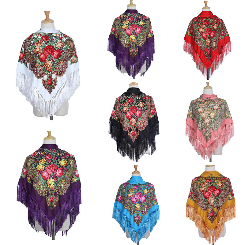 Retro Printed Scarf Winter Boh - Ethnic Boho Fashion ulasan dan harga