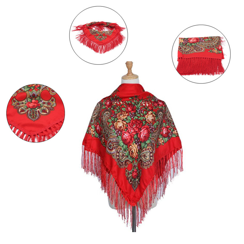 Retro Printed Scarf Winter Boh - Ethnic Boho Fashion ulasan dan harga
