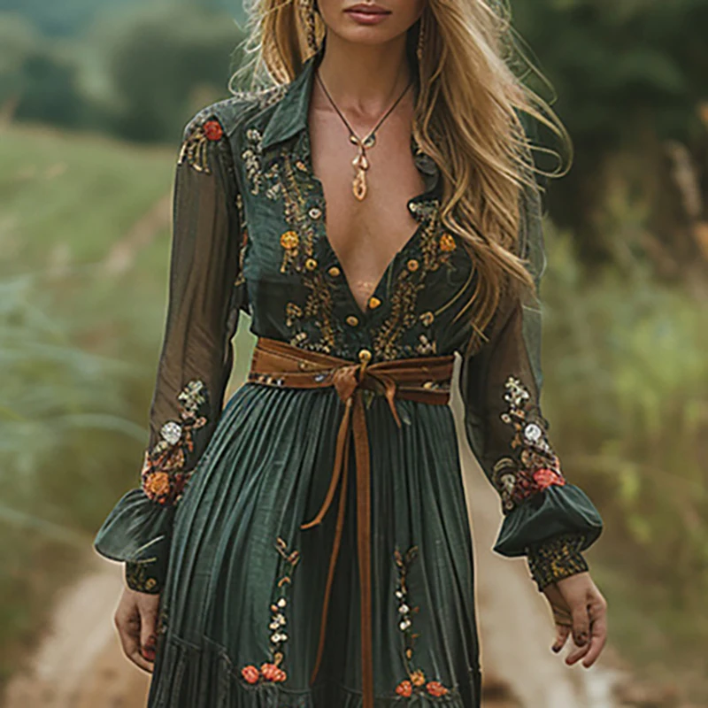 Ethnic Fashion Floral Print Vi - Ethnic Boho Fashion ulasan dan harga