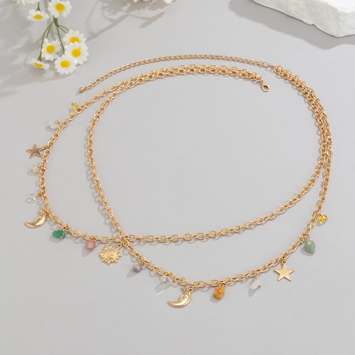 Boho Star Moon Sun Pendant Wai - Ethnic Boho Fashion ulasan dan harga