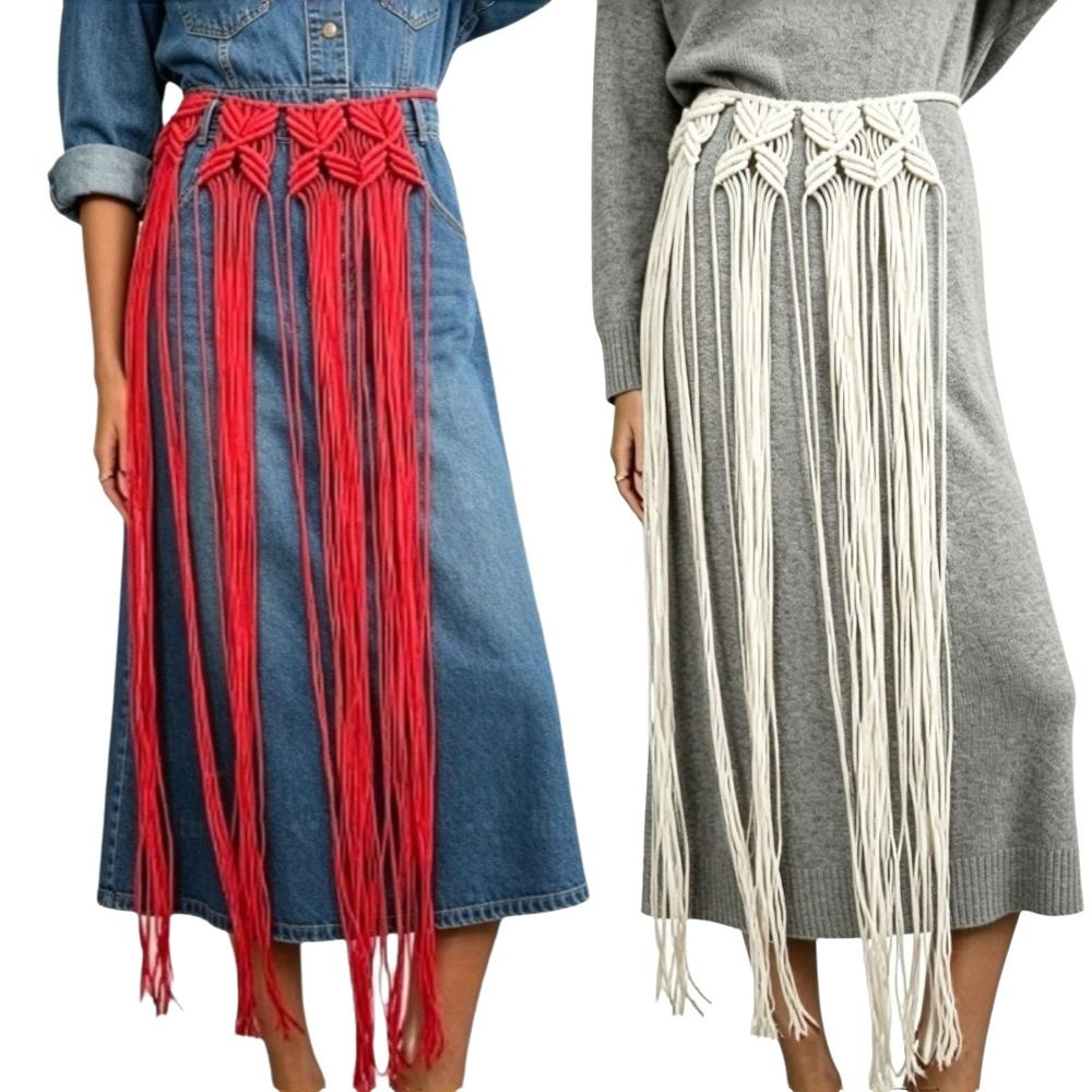 Fashion Bohemian Netted Fringe - Ethnic Fashion Designer ulasan dan harga