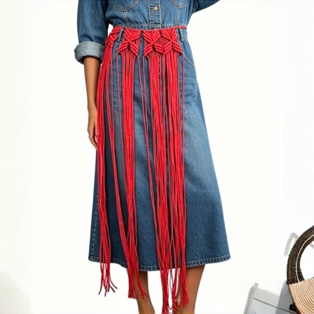 Fashion Bohemian Netted Fringe - Ethnic Fashion Designer ulasan dan harga