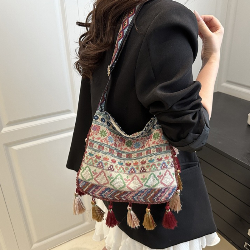 Bohemian Ethnic Pattern Tassel - Ethnic Boho Fashion ulasan dan harga