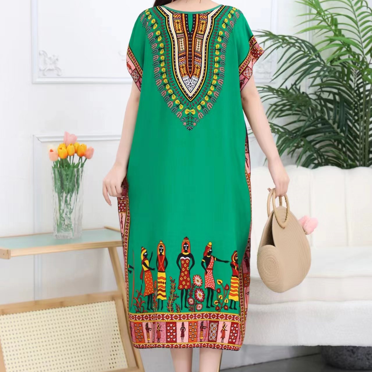 Casual Elegant Bohemian Printe - Ethnic Boho Fashion ulasan dan harga